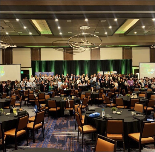 Full conference room with attendees