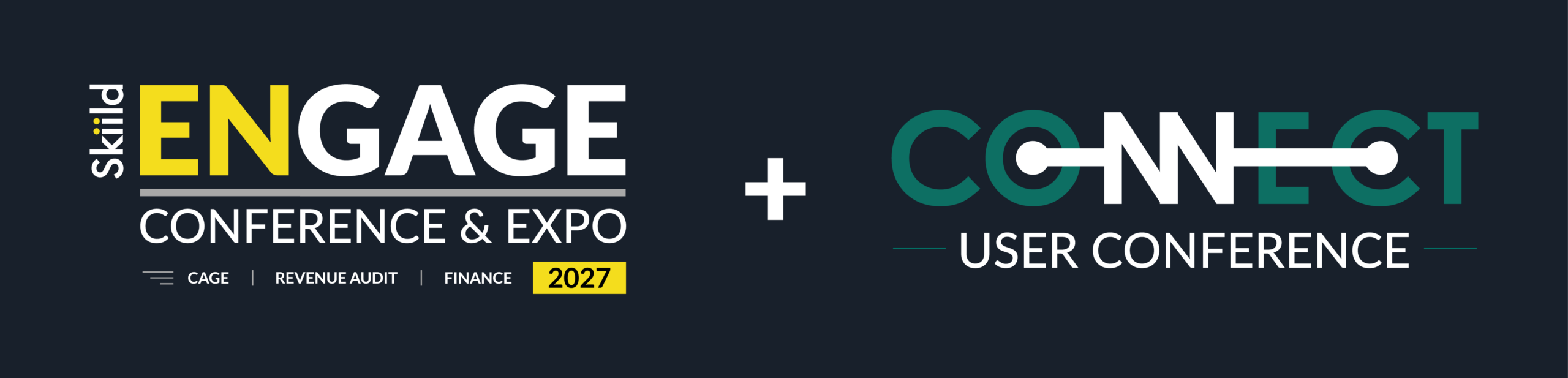 Engage + Connect logo on blue background