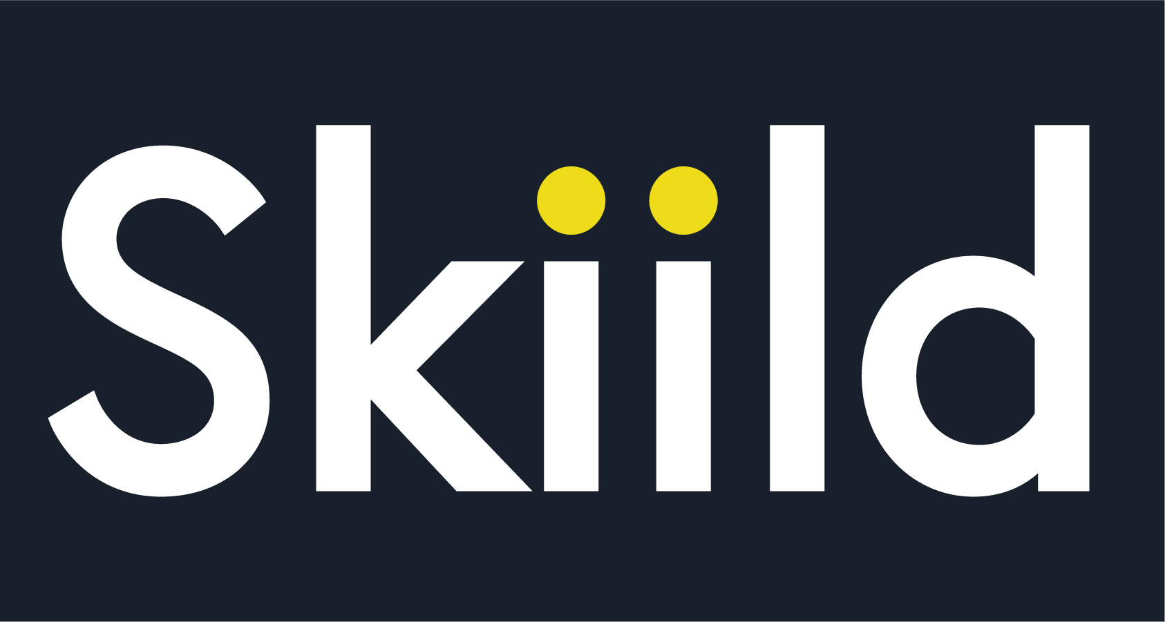 Skiild Main logo on blue background